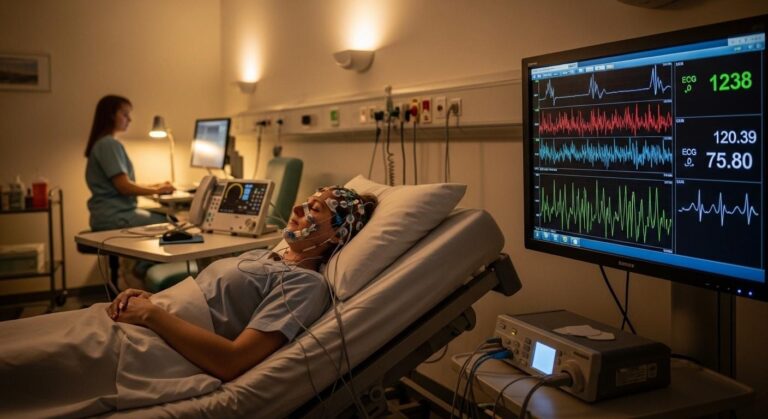 como é feito o exame polissonografia do sono